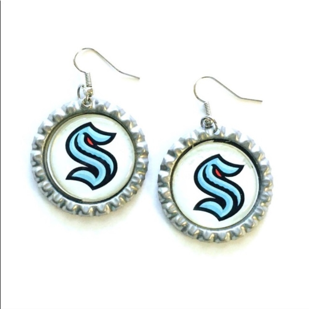 Seattle KRAKEN Hockey Handmade Earrings *NEW*